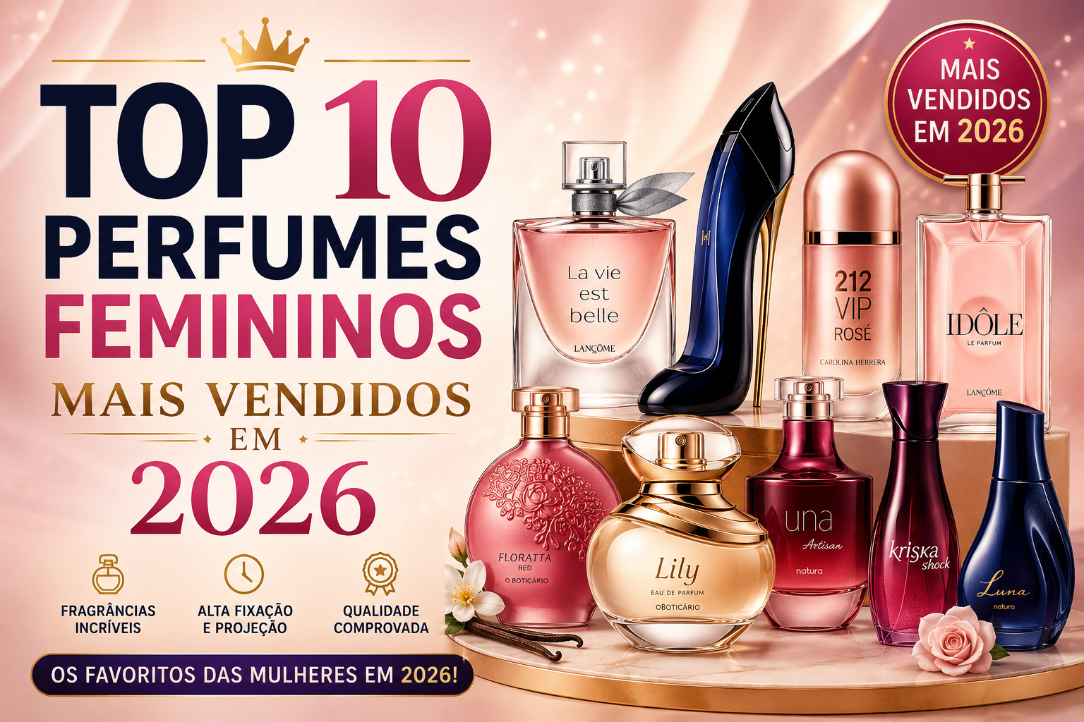 Top 10 Perfumes Femininos Mais Vendidos em 2026